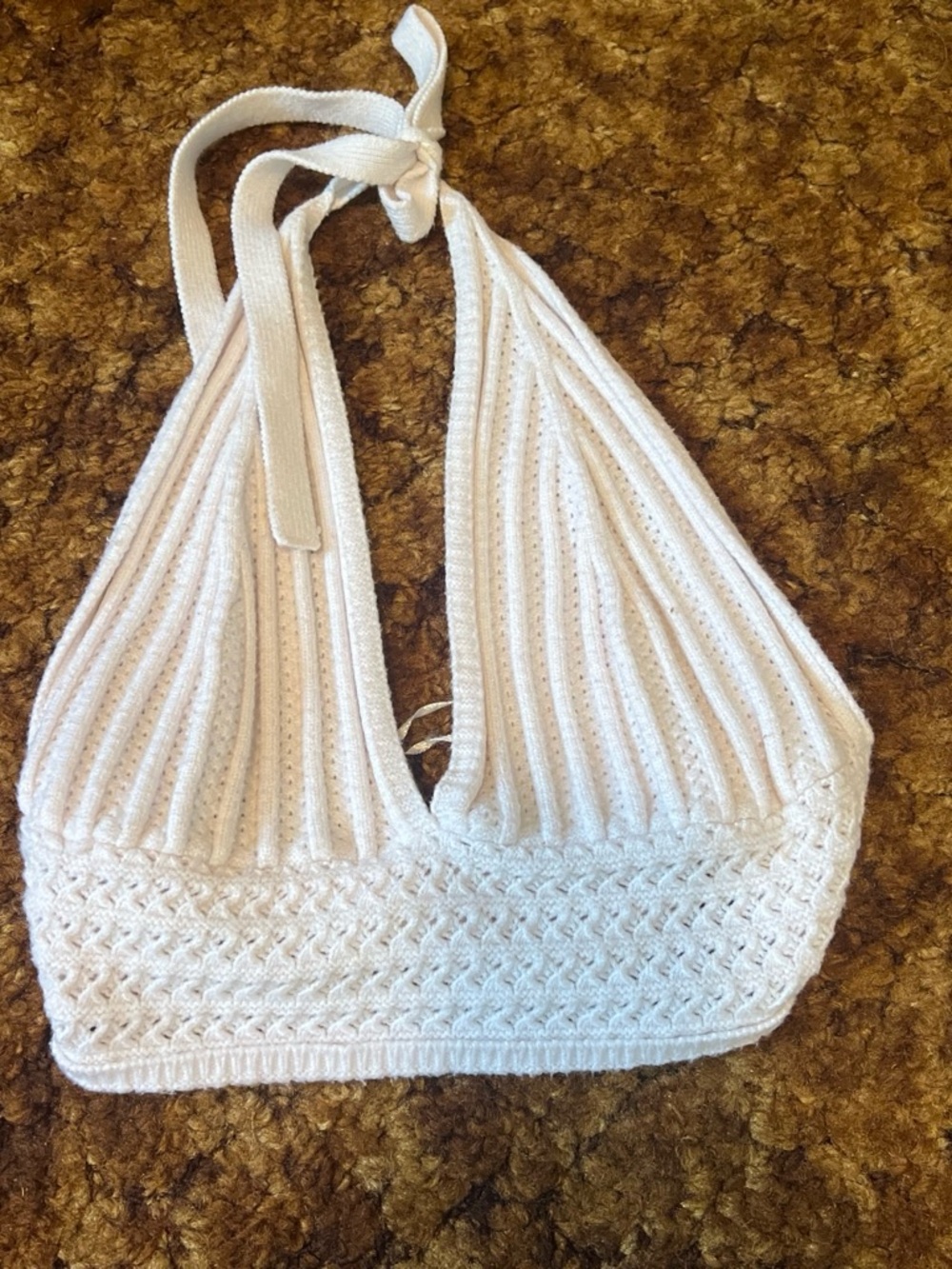 Windsor White Crochet Halter Crop Top